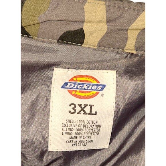 Dickies Chore Jacket Shacket Mens Size 3X Olive Green Quilted Lining Barn Coat - Picture 4 of 7